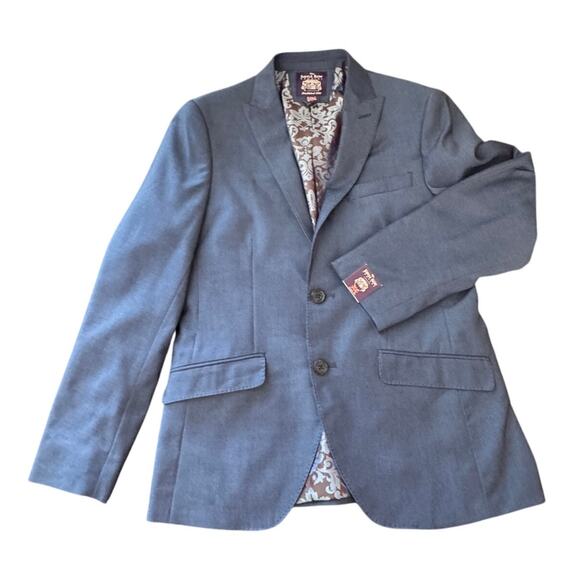THE SAVILE ROW Men's Blue Trim Fit Brixton Suit Jacket Size 36S - Picture 3 of 7